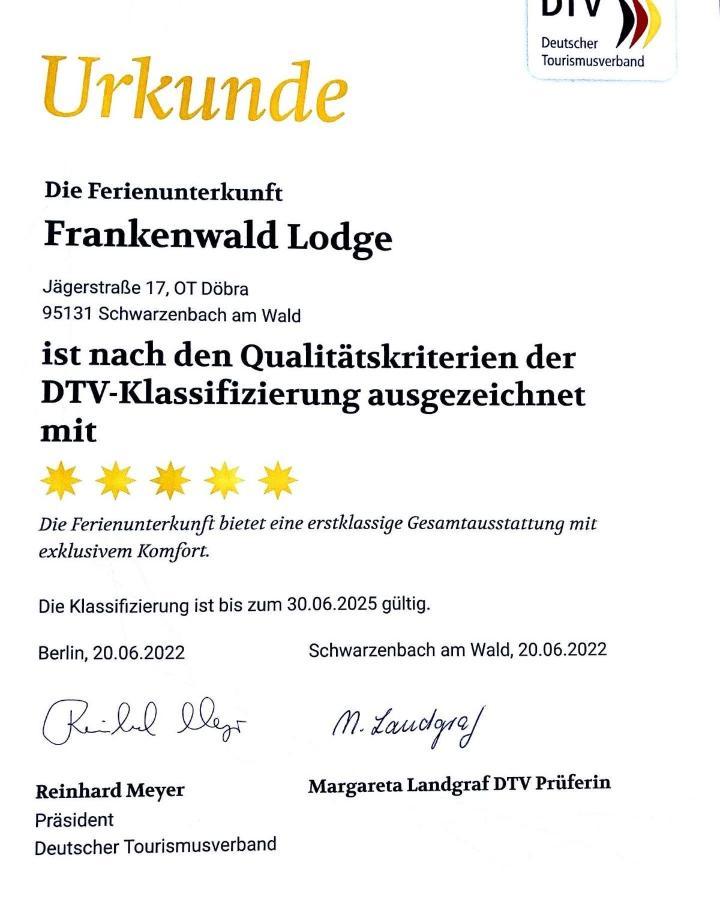 Frankenwald-Lodge Schwarzenbach am Wald Exterior photo